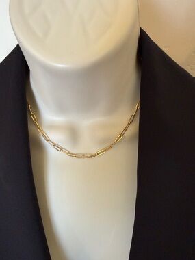 Elegant Gold Paperclip Chain Necklace - Classic Women’s Jewelry